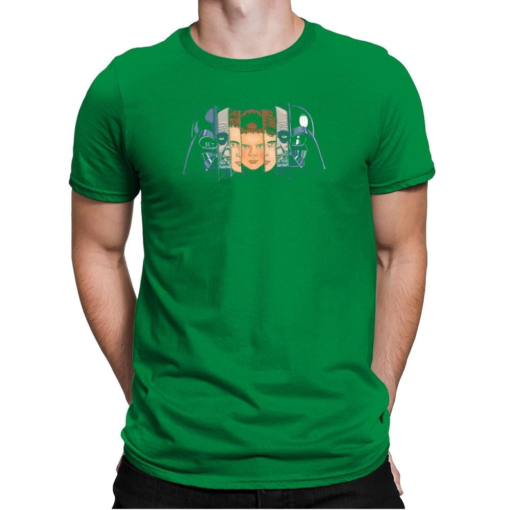 The Many Faces Of Vader Exclusive - Mens Premium T-Shirts RIPT Apparel Small / Kelly Green