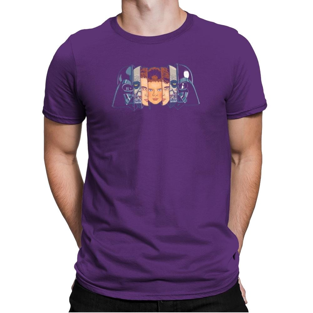 The Many Faces Of Vader Exclusive - Mens Premium T-Shirts RIPT Apparel Small / Purple Rush
