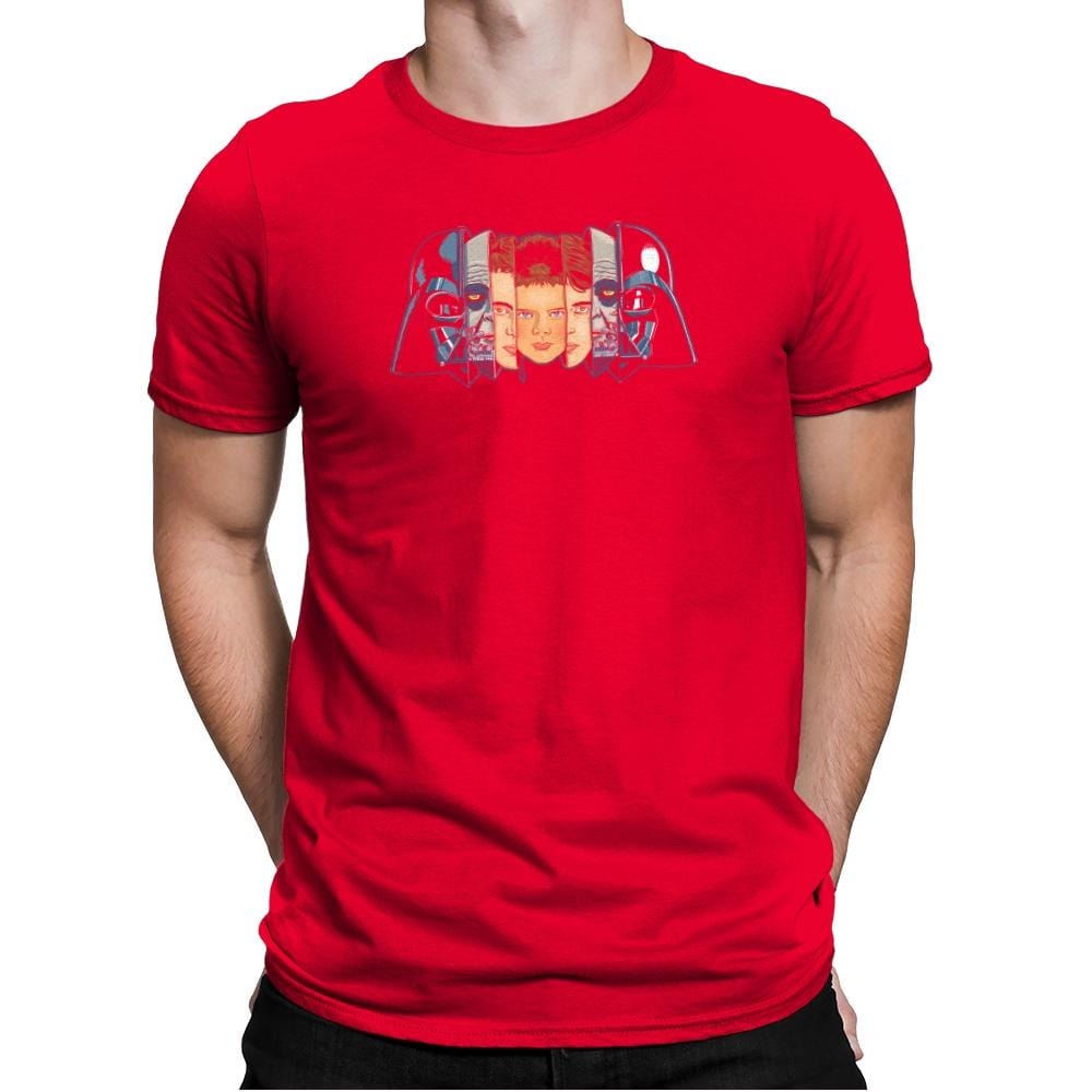 The Many Faces Of Vader Exclusive - Mens Premium T-Shirts RIPT Apparel Small / Red