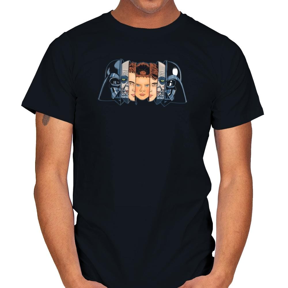 The Many Faces Of Vader Exclusive - Mens T-Shirts RIPT Apparel Small / Black