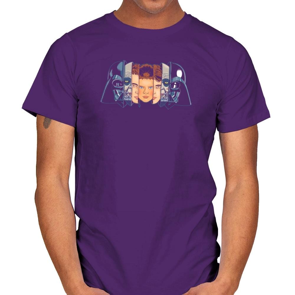 The Many Faces Of Vader Exclusive - Mens T-Shirts RIPT Apparel Small / Purple