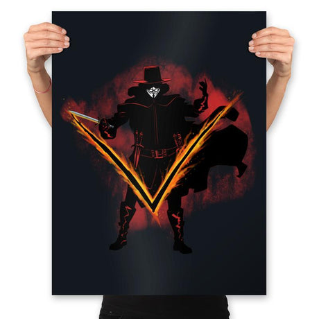 The Mask of V - Prints Posters RIPT Apparel 18x24 / Black