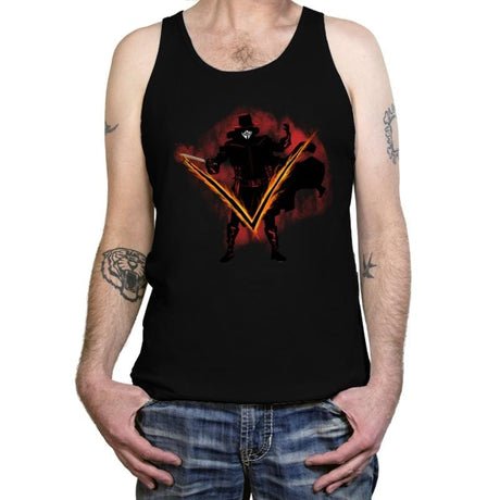 The Mask of V - Tanktop Tanktop RIPT Apparel X-Small / Black