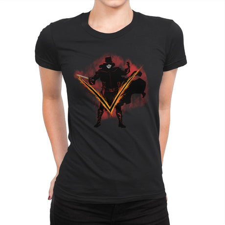 The Mask of V - Womens Premium T-Shirts RIPT Apparel Small / Black