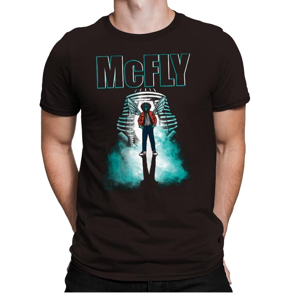 The McFly - Mens Premium T-Shirts RIPT Apparel Small / Dark Chocolate