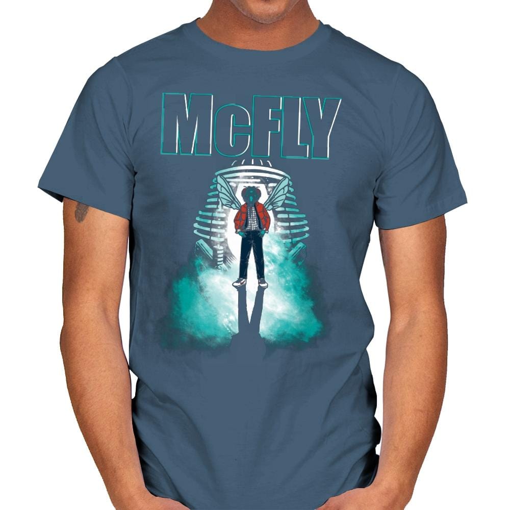 The McFly - Mens T-Shirts RIPT Apparel Small / Indigo Blue