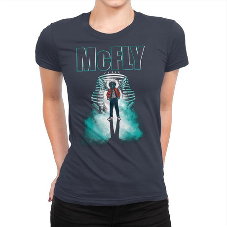 The McFly - Womens Premium T-Shirts RIPT Apparel Small / Indigo