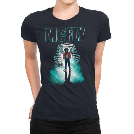 The McFly - Womens Premium T-Shirts RIPT Apparel Small / Midnight Navy