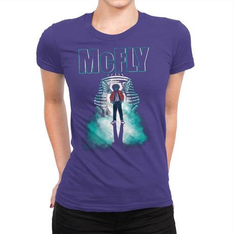 The McFly - Womens Premium T-Shirts RIPT Apparel Small / Purple Rush