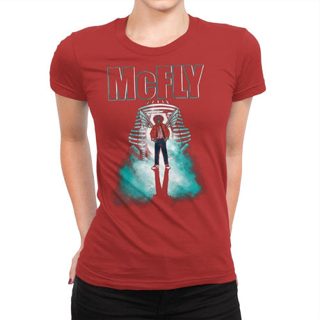 The McFly - Womens Premium T-Shirts RIPT Apparel Small / Red