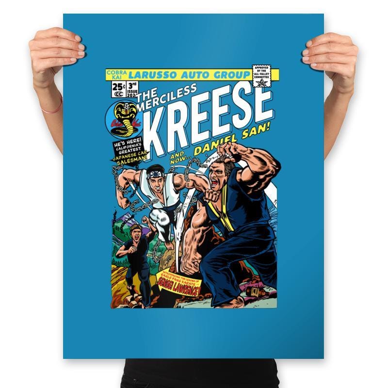 The Merciless Kreese - Prints Posters RIPT Apparel 18x24 / Sapphire