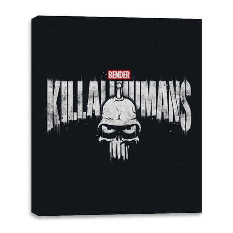 The Metal Punisher - Canvas Wraps Canvas Wraps RIPT Apparel 16x20 / Black