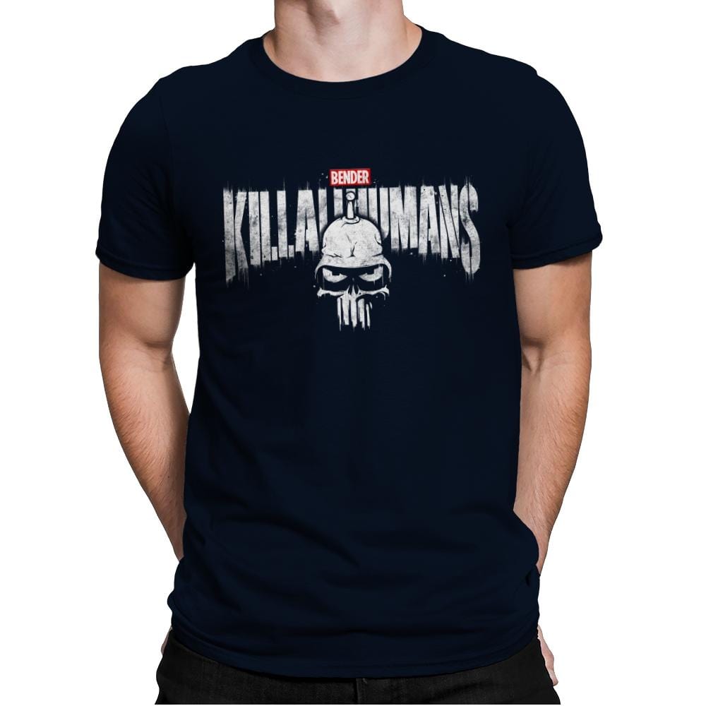 The Metal Punisher - Mens Premium T-Shirts RIPT Apparel Small / Midnight Navy