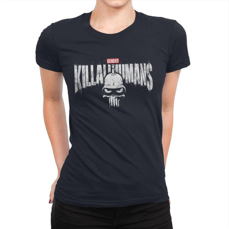 The Metal Punisher - Womens Premium T-Shirts RIPT Apparel Small / Midnight Navy