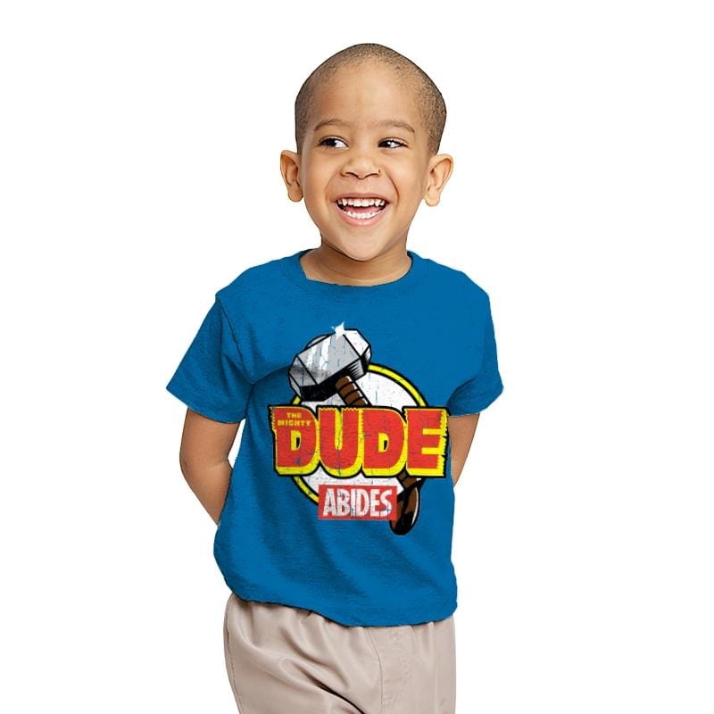 The Mighty Dude  - Youth T-Shirts RIPT Apparel X-small / Sapphire