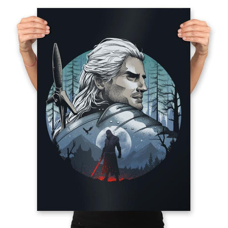 The Monster Hunter - Prints Posters RIPT Apparel 18x24 / Black