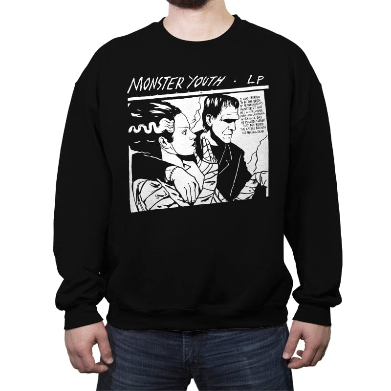 The Monster Youth - Crew Neck Sweatshirt Crew Neck Sweatshirt RIPT Apparel Small / Black