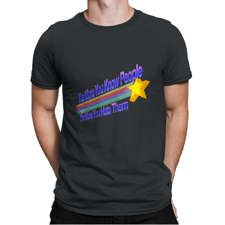 The More You Hate People - Mens Premium T-Shirts RIPT Apparel Small / Heavy Metal