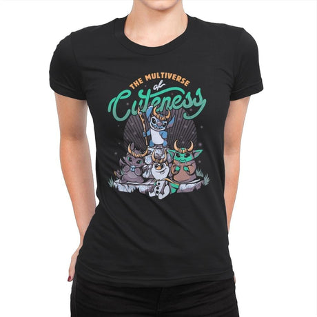 The Multiverse of Cuteness - Womens Premium T-Shirts RIPT Apparel Small / Black