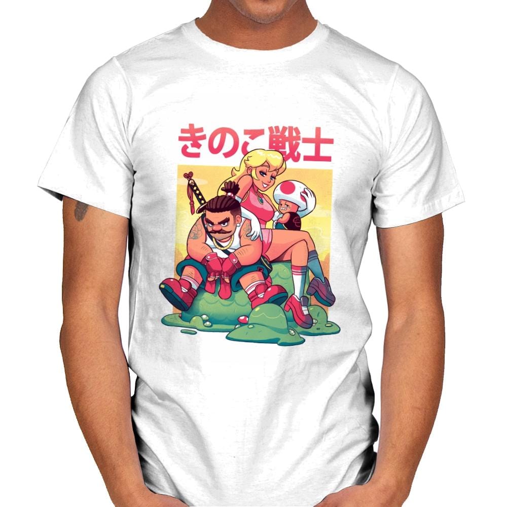 The Mushroom Warrior - Mens T-Shirts RIPT Apparel Small / White