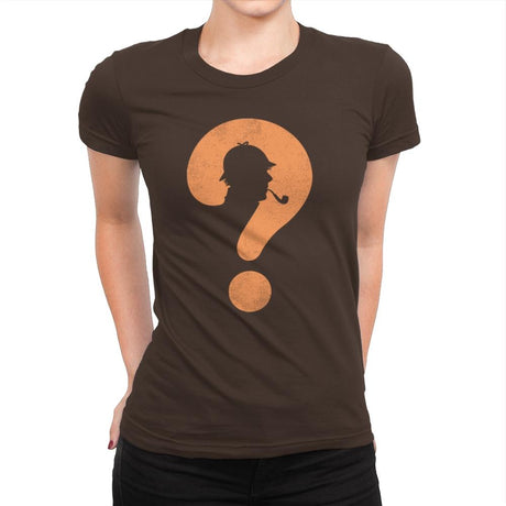 The Mystery Man - Womens Premium T-Shirts RIPT Apparel Small / Dark Chocolate