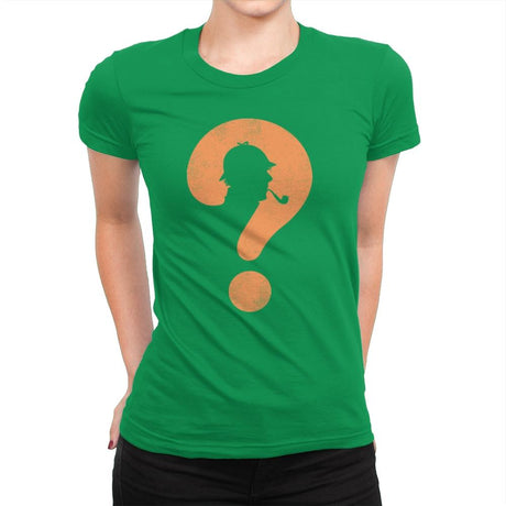 The Mystery Man - Womens Premium T-Shirts RIPT Apparel Small / Kelly Green