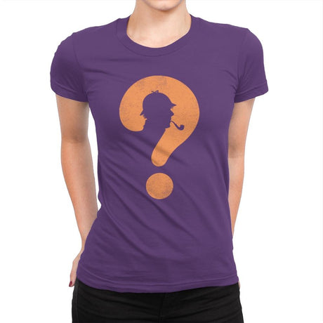 The Mystery Man - Womens Premium T-Shirts RIPT Apparel Small / Purple Rush
