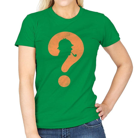 The Mystery Man - Womens T-Shirts RIPT Apparel Small / Irish Green