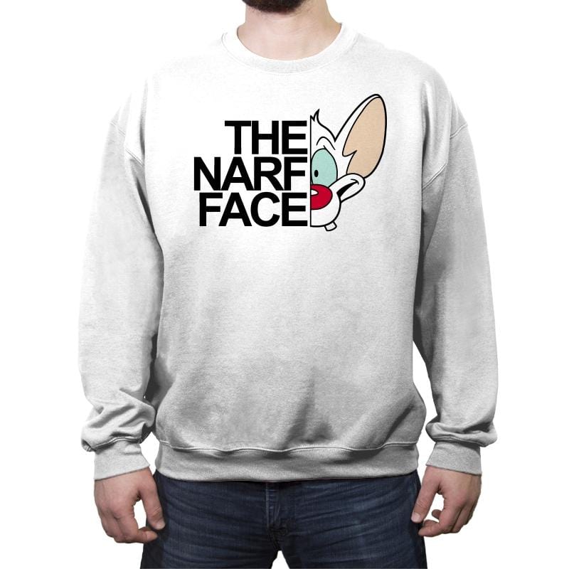 The Narf Face! - Crew Neck Sweatshirt Crew Neck Sweatshirt RIPT Apparel Small / White