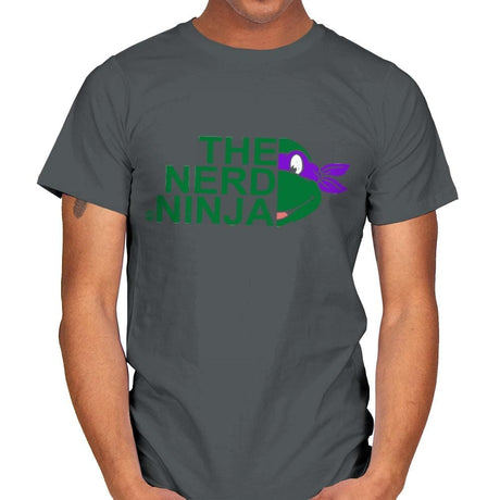 The Nerd Ninja - Mens T-Shirts RIPT Apparel Small / Charcoal