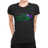 The Nerd Ninja - Womens Premium T-Shirts RIPT Apparel Small / Black