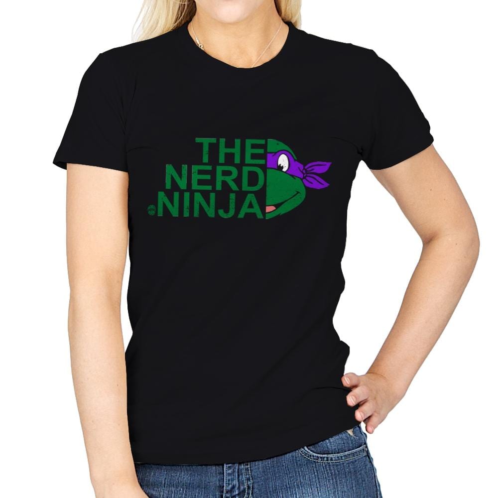 The Nerd Ninja - Womens T-Shirts RIPT Apparel Small / Black