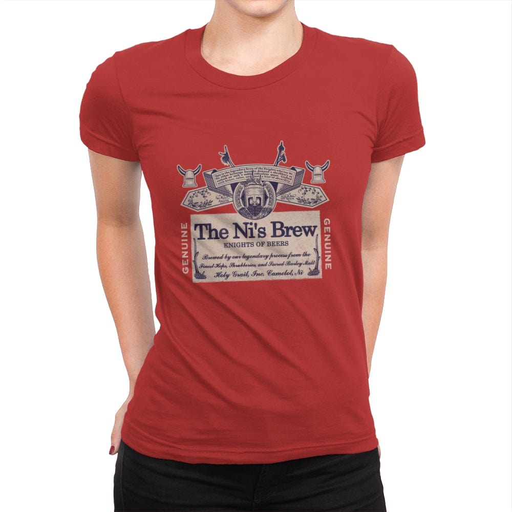 The Ni's Brew - Womens Premium T-Shirts RIPT Apparel Small / Red