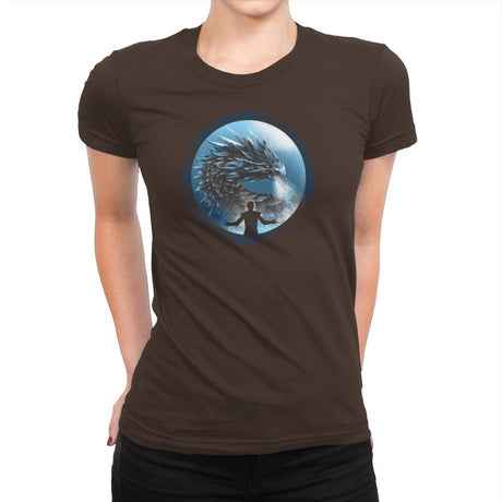 The Night's Dragon - Game of Shirts - Womens Premium T-Shirts RIPT Apparel Small / Dark Chocolate