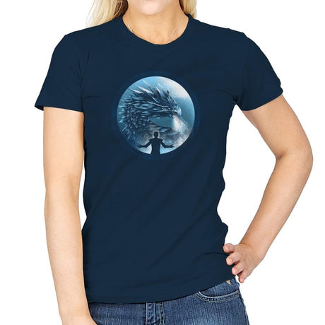 The Night's Dragon - Game of Shirts - Womens T-Shirts RIPT Apparel Small / Navy