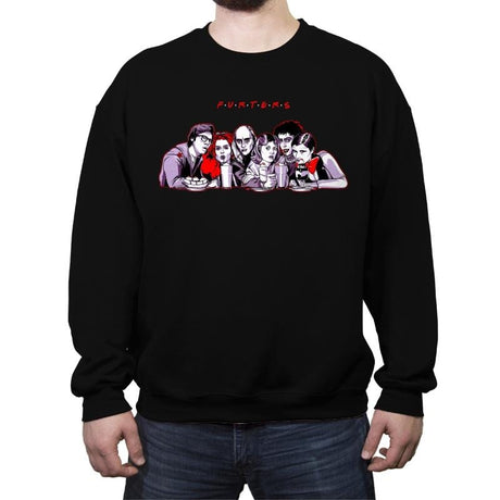 The One Where Brad & Janet Get a Flat - Crew Neck Sweatshirt Crew Neck Sweatshirt RIPT Apparel Small / Black