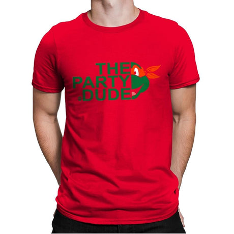 The Party Dude - Mens Premium T-Shirts RIPT Apparel Small / Red
