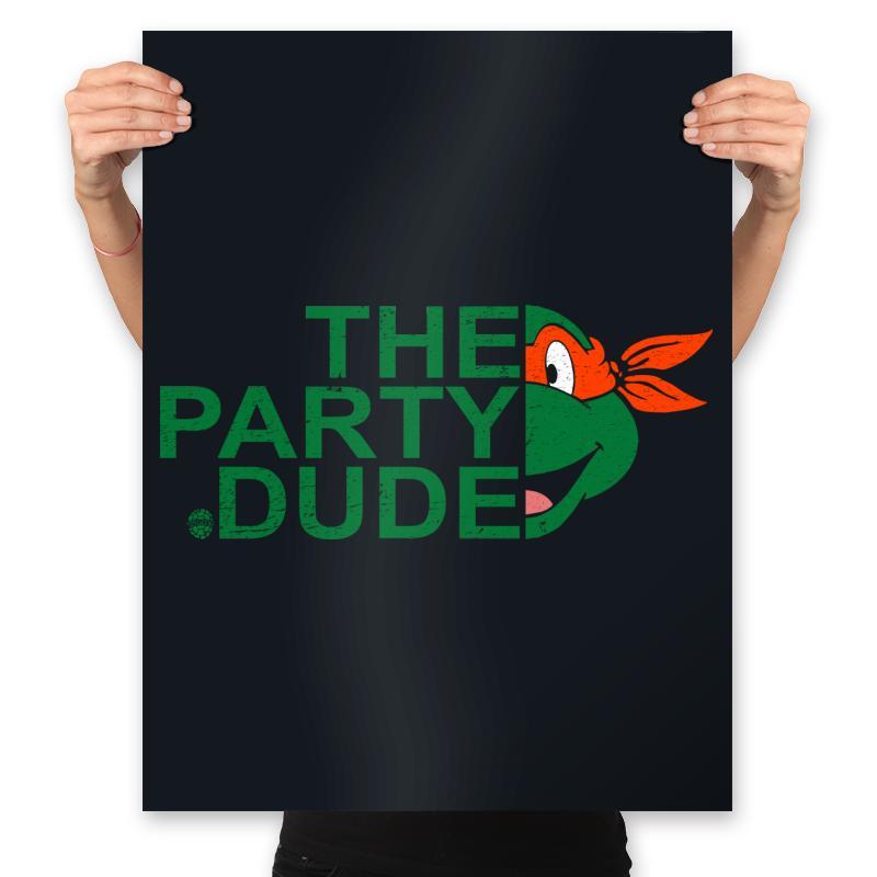 The Party Dude - Prints Posters RIPT Apparel 18x24 / Black
