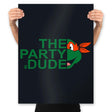 The Party Dude - Prints Posters RIPT Apparel 18x24 / Black