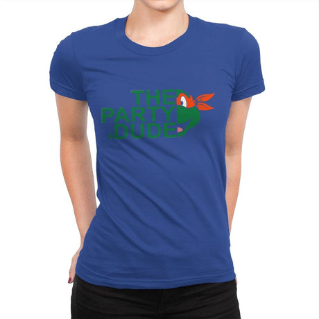 The Party Dude - Womens Premium T-Shirts RIPT Apparel Small / Royal