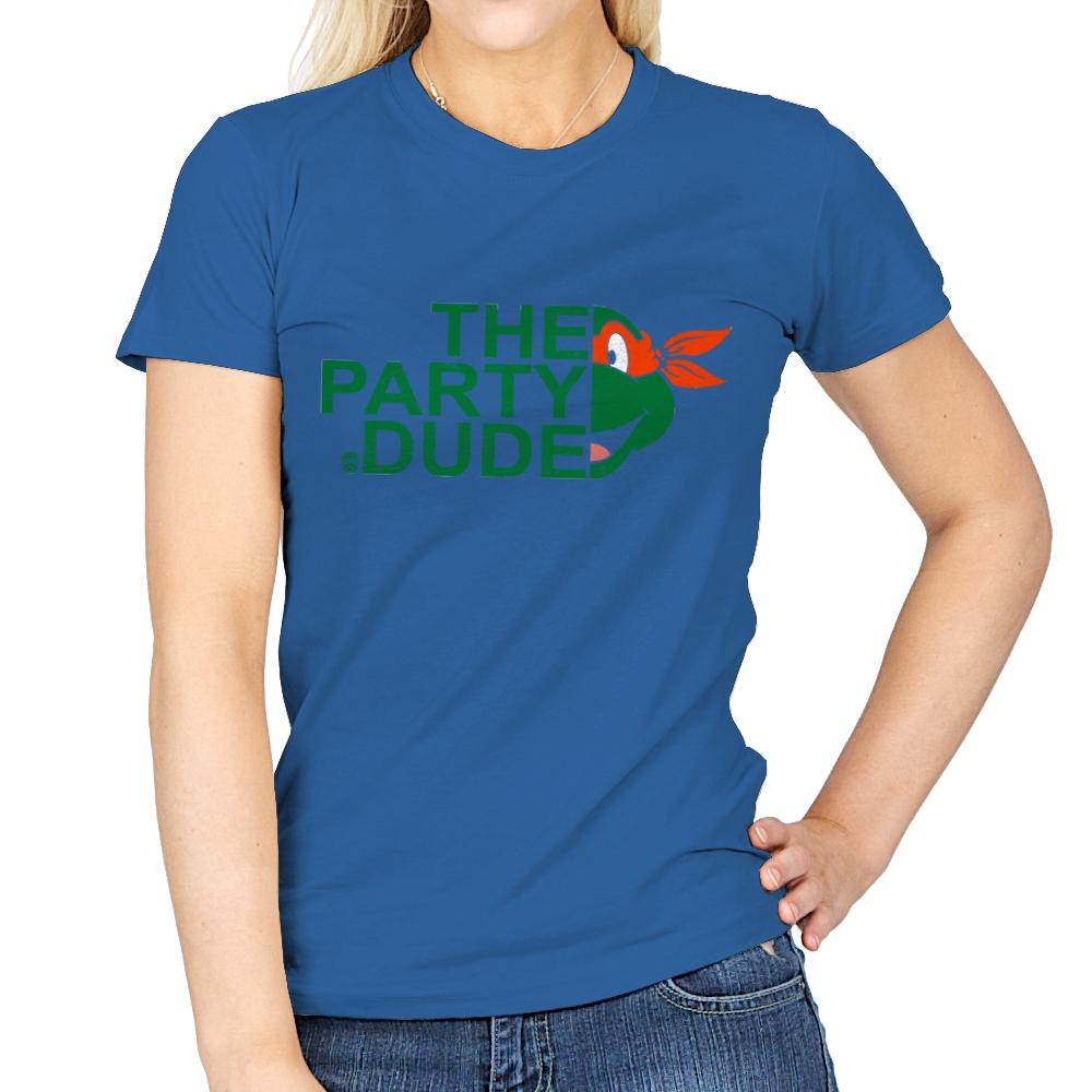 The Party Dude - Womens T-Shirts RIPT Apparel Small / Royal