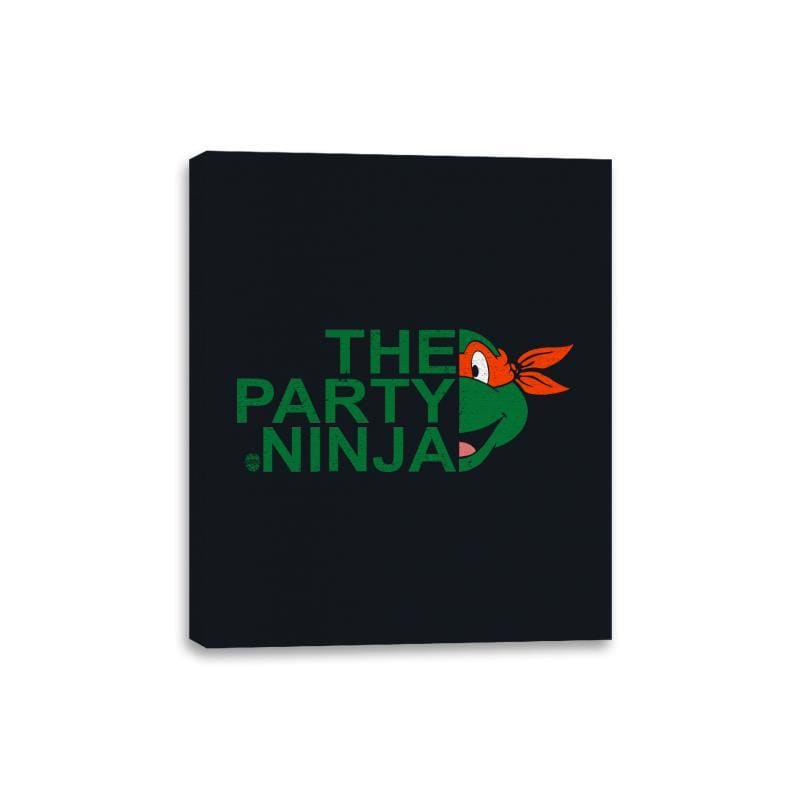 The Party Ninja - Canvas Wraps Canvas Wraps RIPT Apparel 8x10 / Black