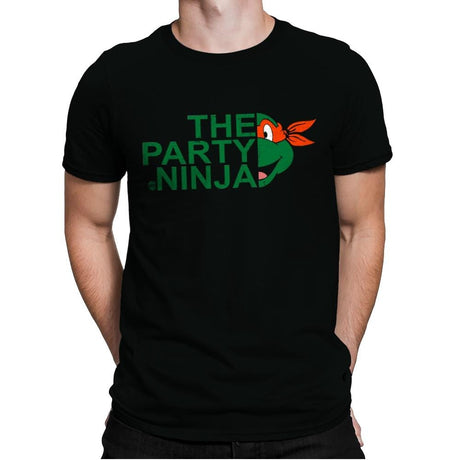 The Party Ninja - Mens Premium T-Shirts RIPT Apparel Small / Black