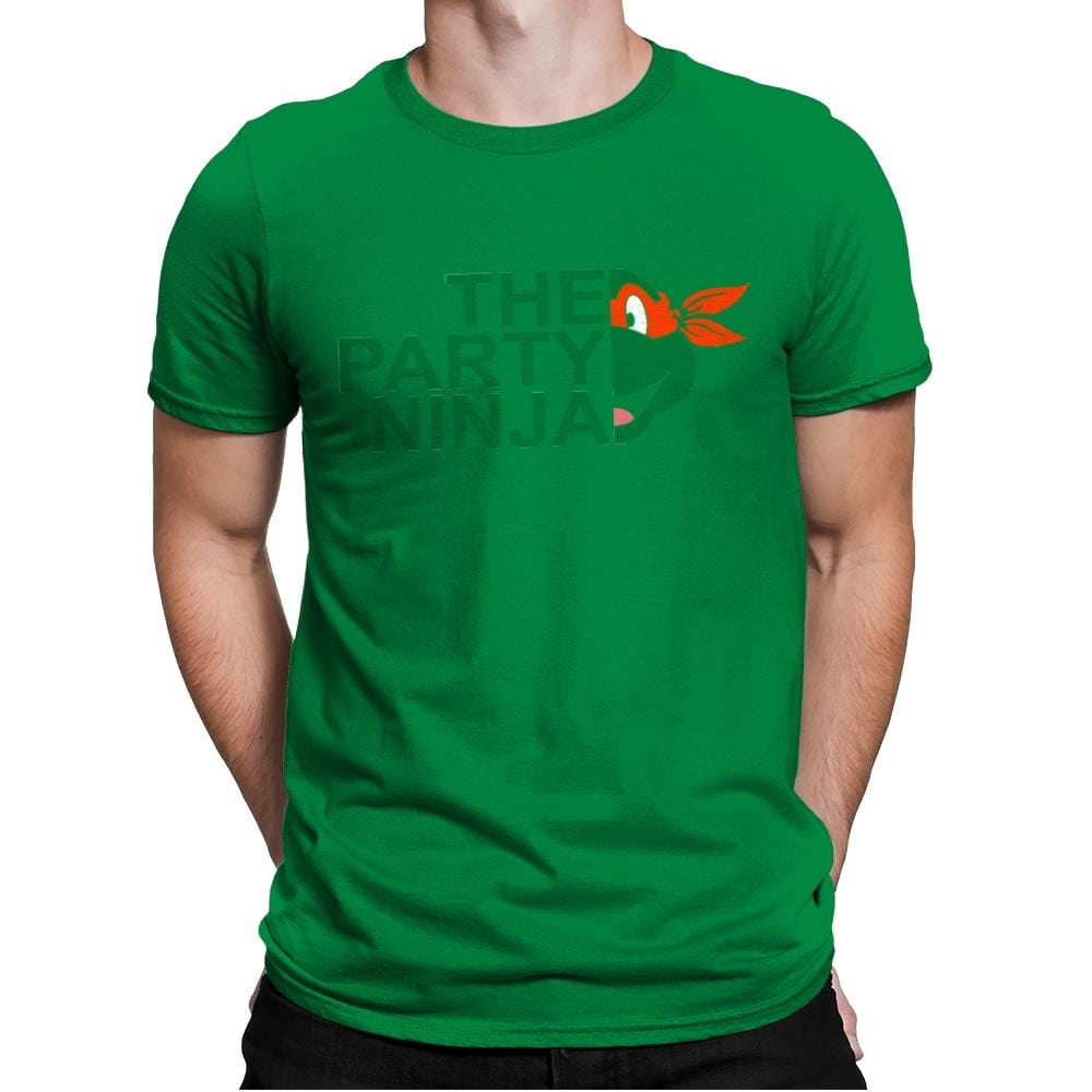 The Party Ninja - Mens Premium T-Shirts RIPT Apparel Small / Kelly
