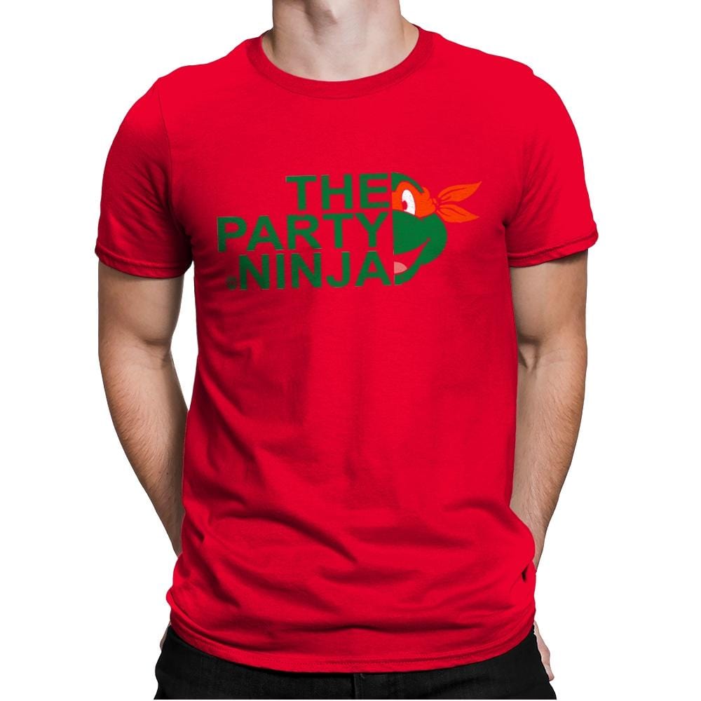 The Party Ninja - Mens Premium T-Shirts RIPT Apparel Small / Red