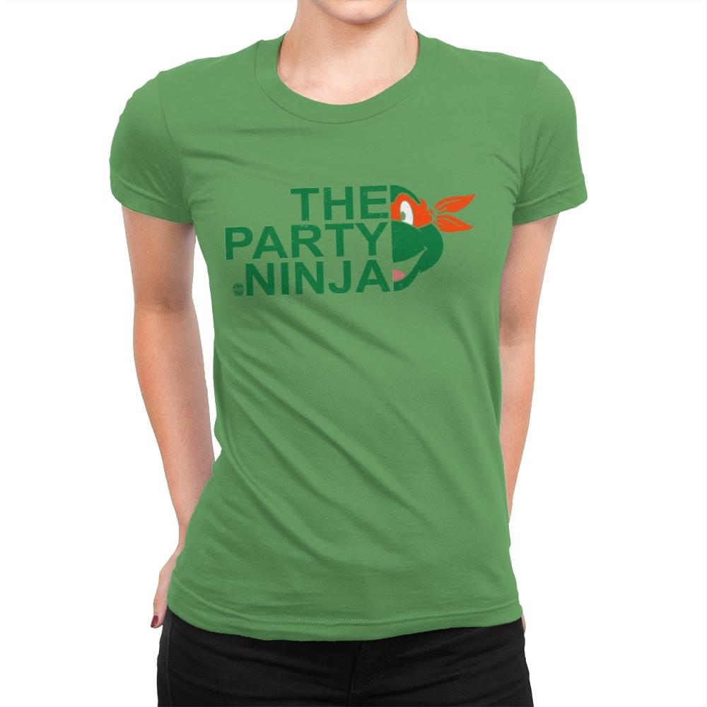 The Party Ninja - Womens Premium T-Shirts RIPT Apparel Small / Kelly