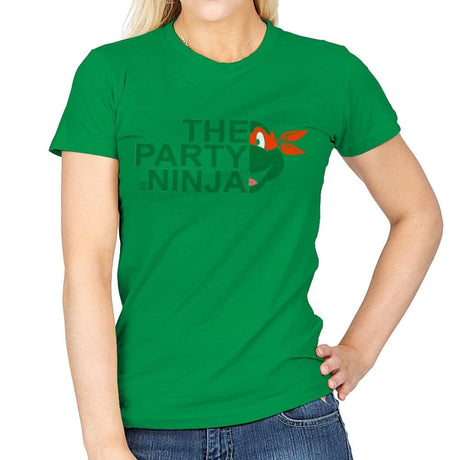 The Party Ninja - Womens T-Shirts RIPT Apparel Small / Irish Green