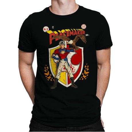 The Peacemaker Featuring Eagly Comics - Mens Premium T-Shirts RIPT Apparel Small / Black
