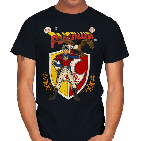 The Peacemaker Featuring Eagly Comics - Mens T-Shirts RIPT Apparel Small / Black