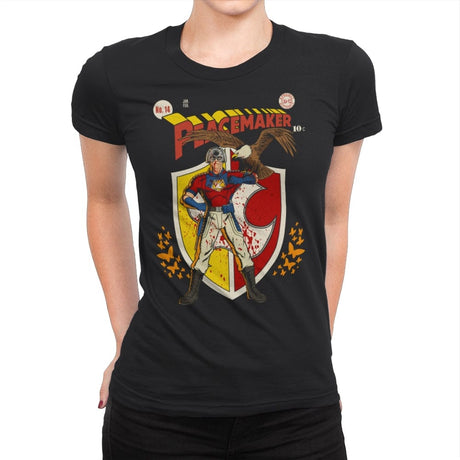 The Peacemaker Featuring Eagly Comics - Womens Premium T-Shirts RIPT Apparel Small / Black